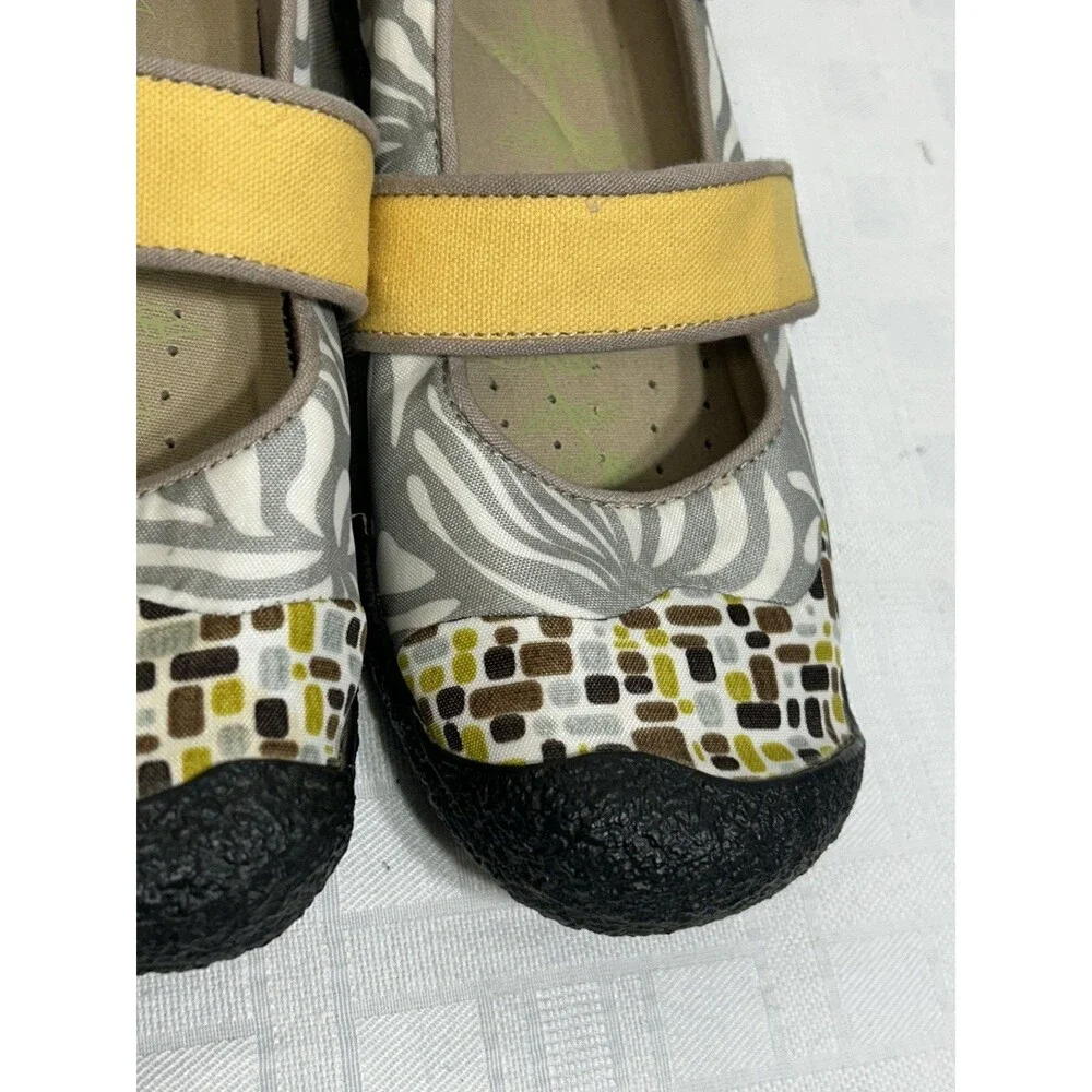 KEEN Mary Jane Harvest Mimosa Silver Zebra Loafer Flats Shoes Women's Size 9